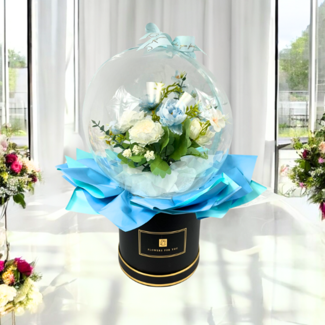 Eternal Bloom Sphere Bouquet Blue