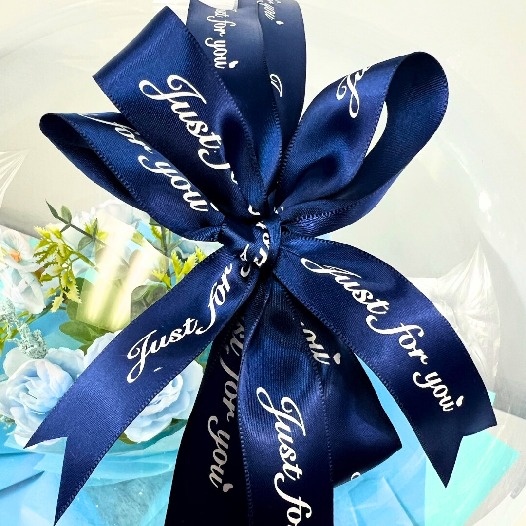 Birthday Glow Sphere Bouquet Medium Blue Close up