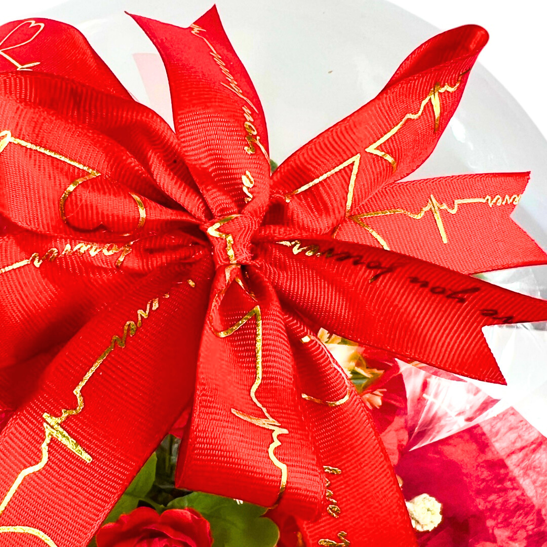 Birthday Glow Sphere Bouquet Medium Red Close up