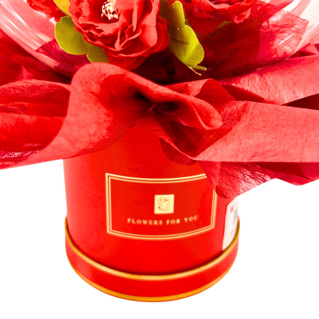Birthday Glow Sphere Bouquet Medium Red Close up
