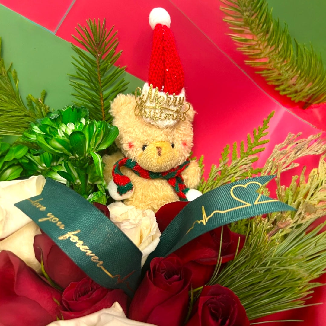 Christmas Charm Bouquet Close Up