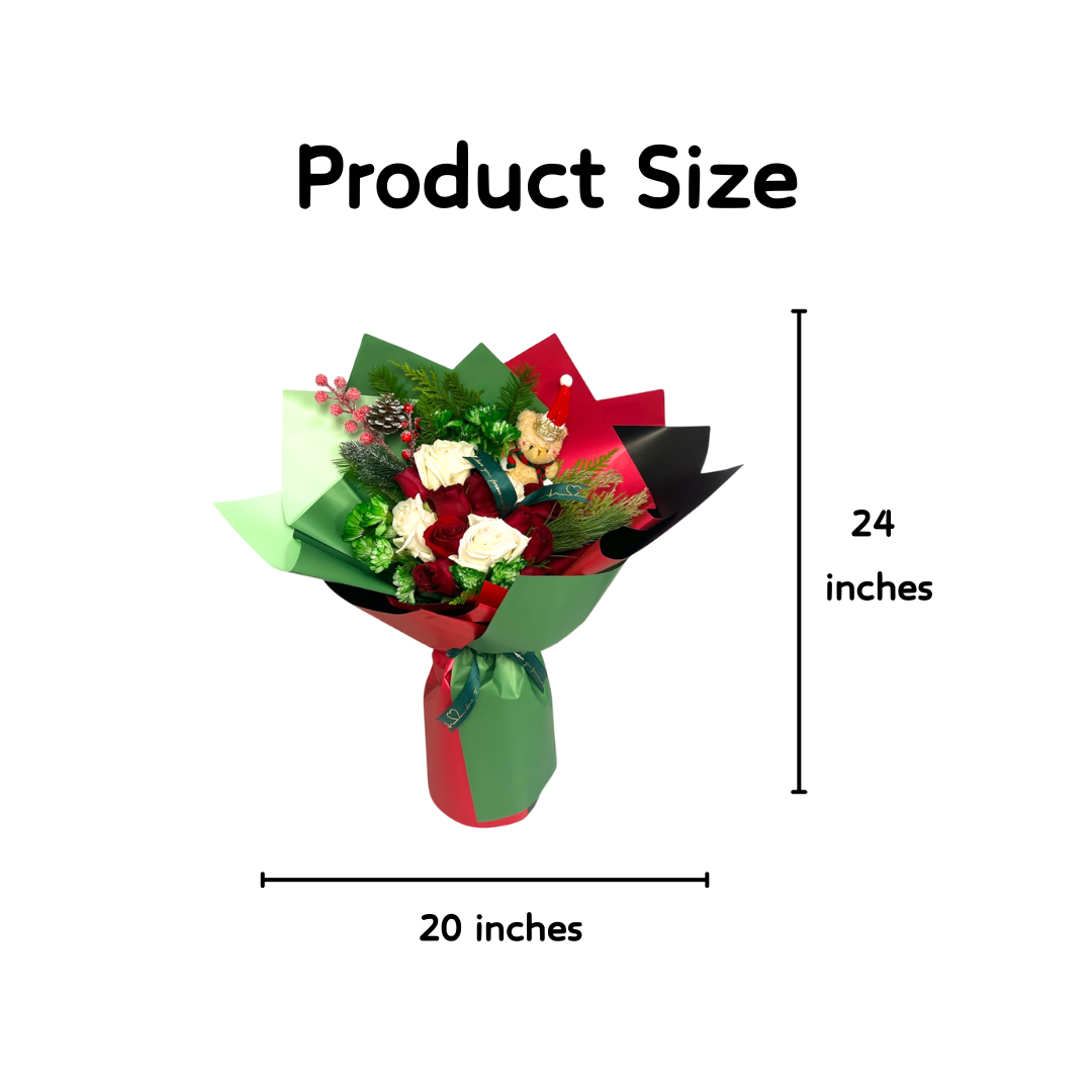 Christmas Charm Bouquet Size