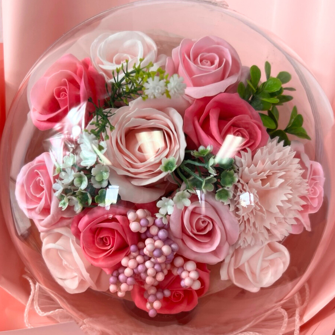 Forever in My Heart Bouquet Pink Closeup