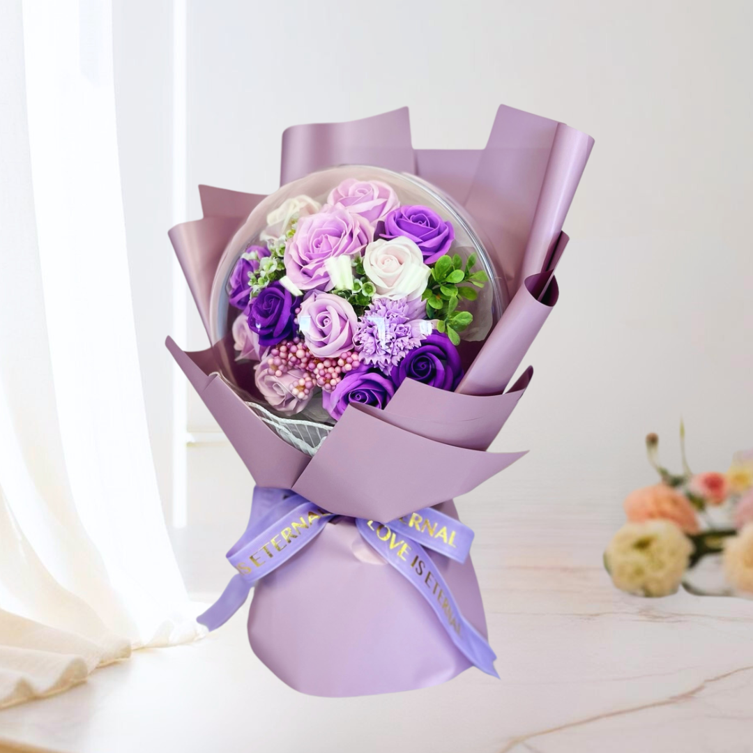 Forever in My Heart Bouquet Purple Closeup