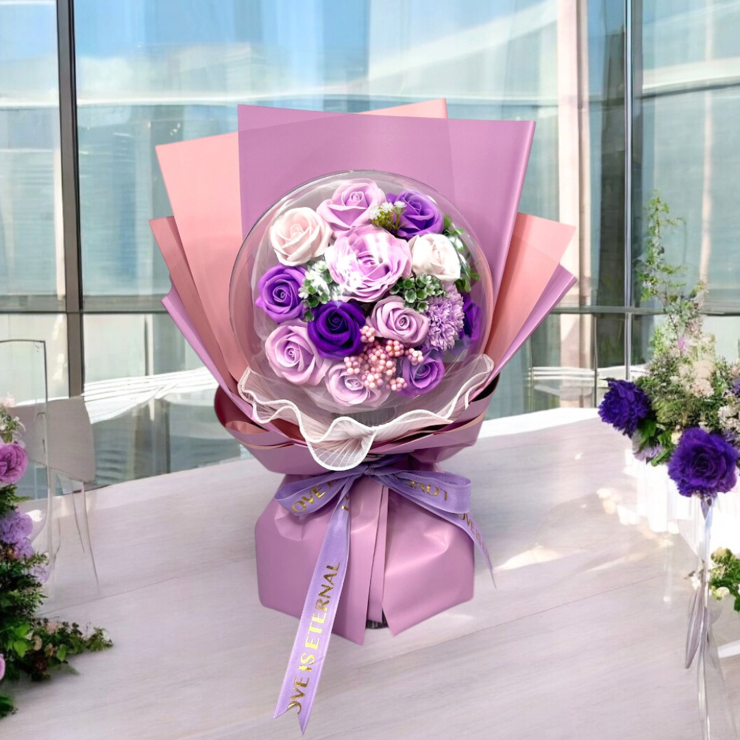 Happy Me BOBO Soap Bouquet Purple