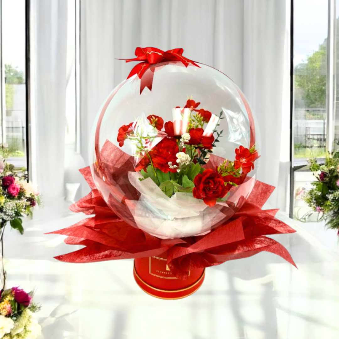 Eternal Bloom Sphere Bouquet Red