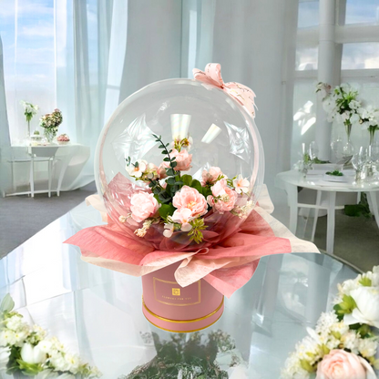 Anniversary Glow Sphere Bouquet Medium Pink