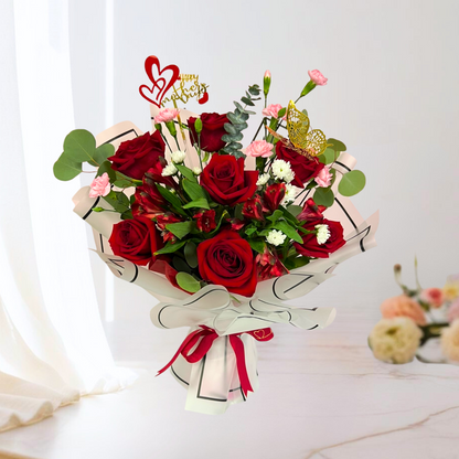 A graceful way to say “Thank you, Mom." Red