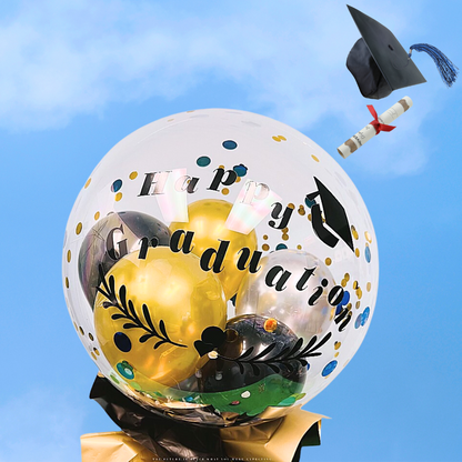 Black A Graduation Celebration BoBo Balloon