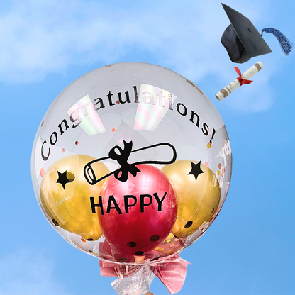 Black D Graduation Celebration BoBo Balloon