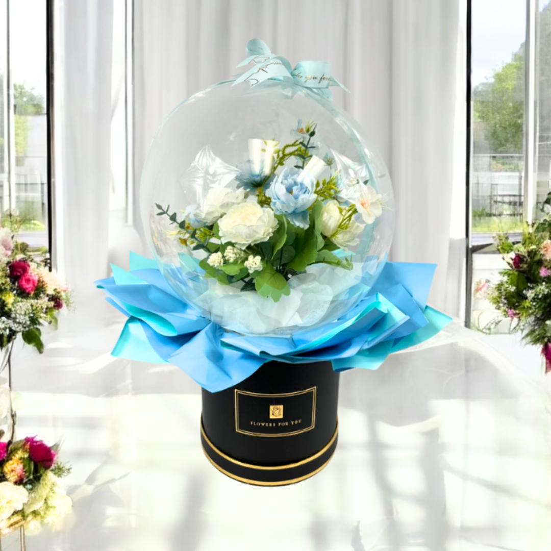 Eternal Bloom Sphere Bouquet Blue  