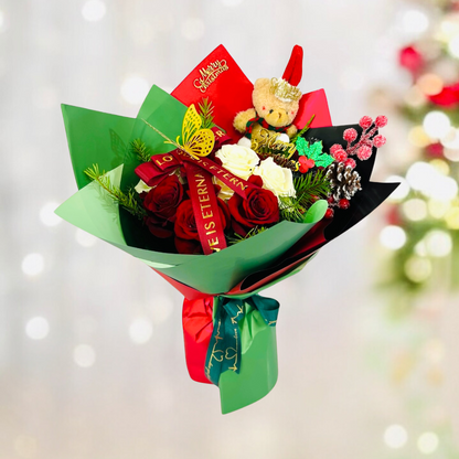 Christmas Delight Rose Bouquet