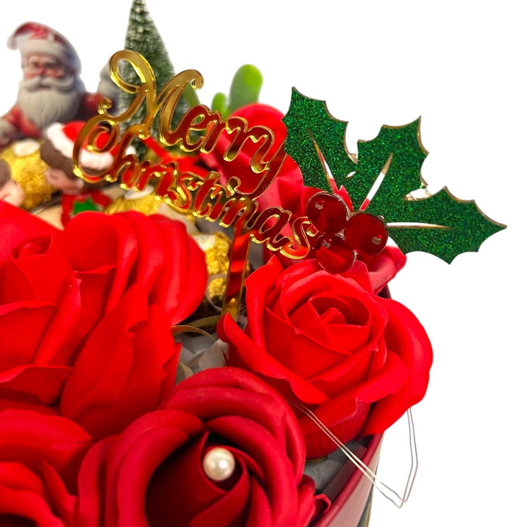 Christmas Romance Bouquet Closeup