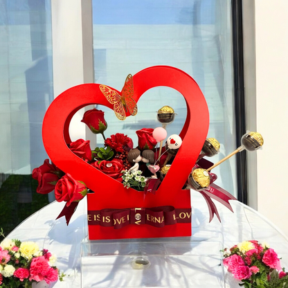 Endless Love Heart Arrangement Red