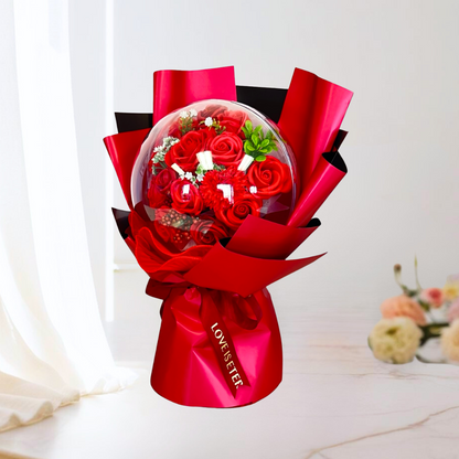Forever in My Heart Bouquet Red Closeup