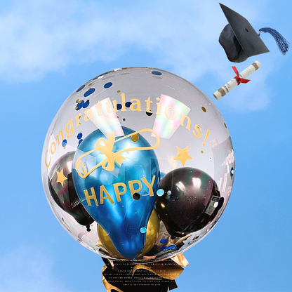 Gold B Graduation Celebration BoBo Balloon