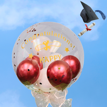 Gold D Graduation Celebration BoBo Balloon