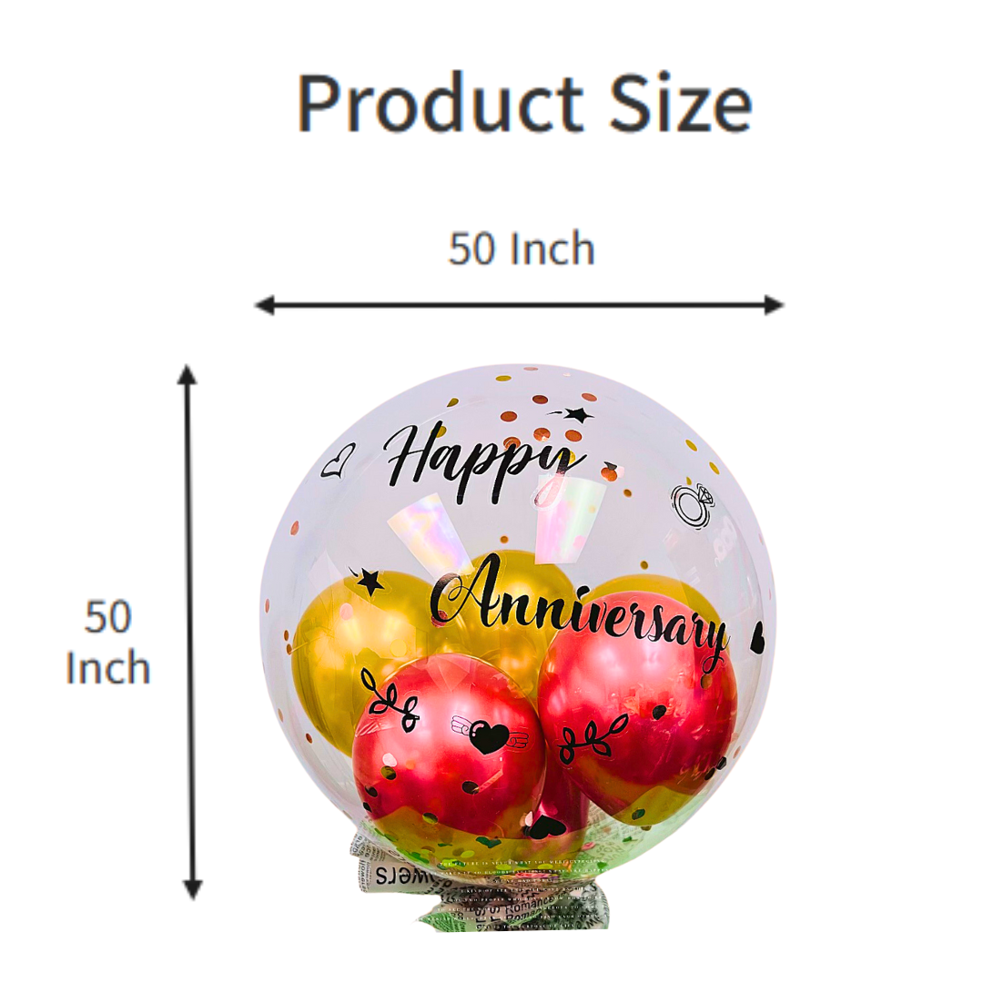 Anniversary Celebration BoBo Balloon Product Size