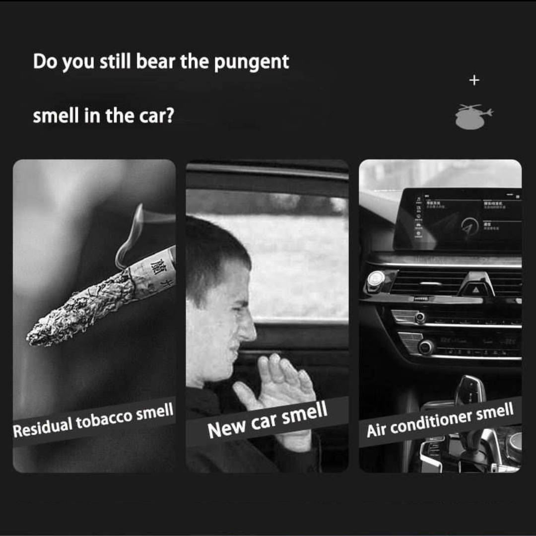 Residual tobacco smell, New car smell, Air conditioner smell