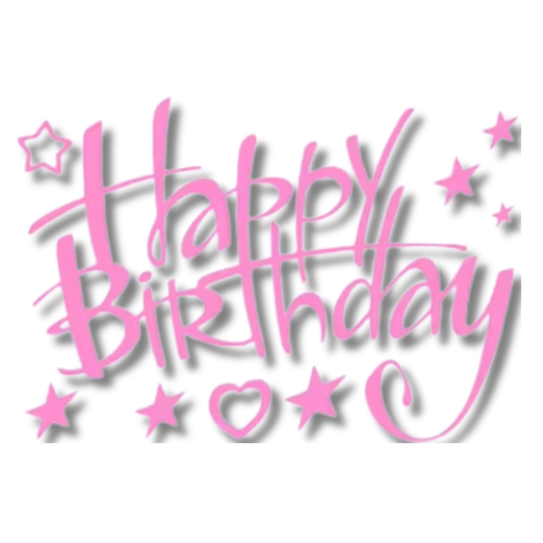 Pink A Happy Birthday Balloon Letter Sticker