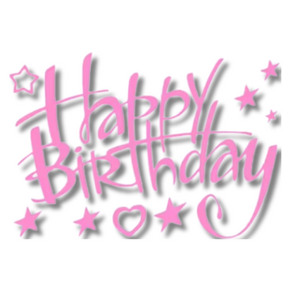 Pink A Happy Birthday Balloon Letter Sticker