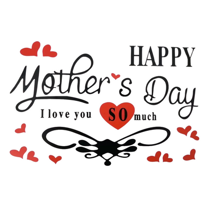 High-quality 'Happy Mother's Day' vinyl letter stickers for BoBo balloons, easy to apply for personalized celebrations and decor.