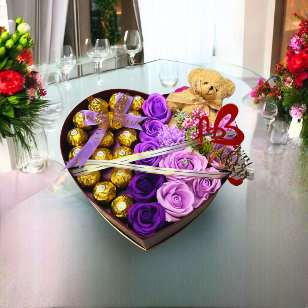 Luxurious Sweet Heart Gift Purple