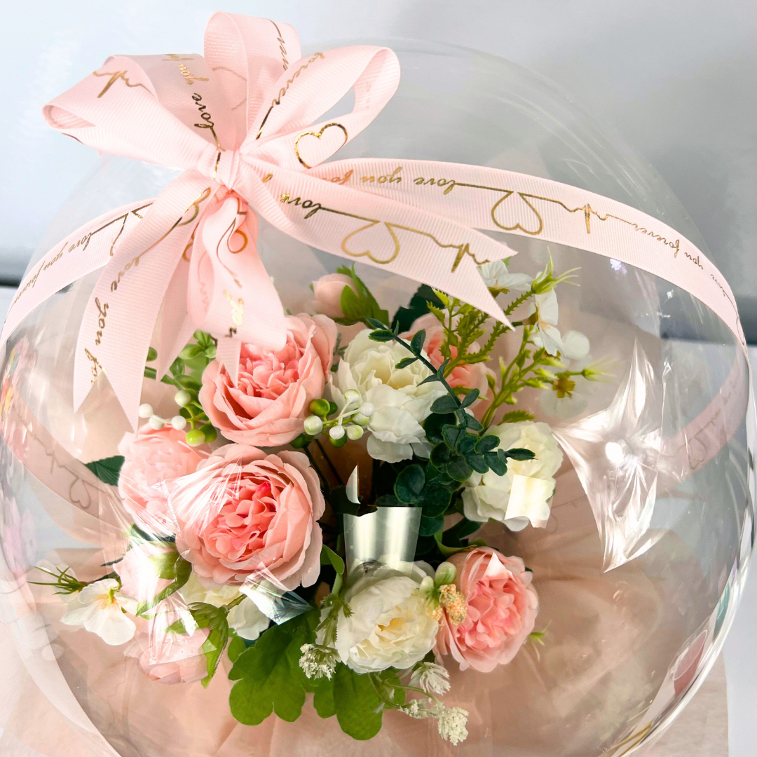 Eternal Bloom Sphere Bouquet Pink Close up