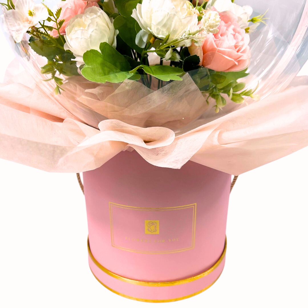 Eternal Bloom Sphere Bouquet Pink Close up