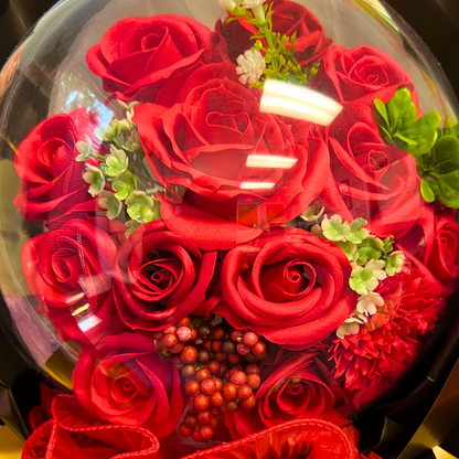 Red Forever in My Heart Bouquet Close up 