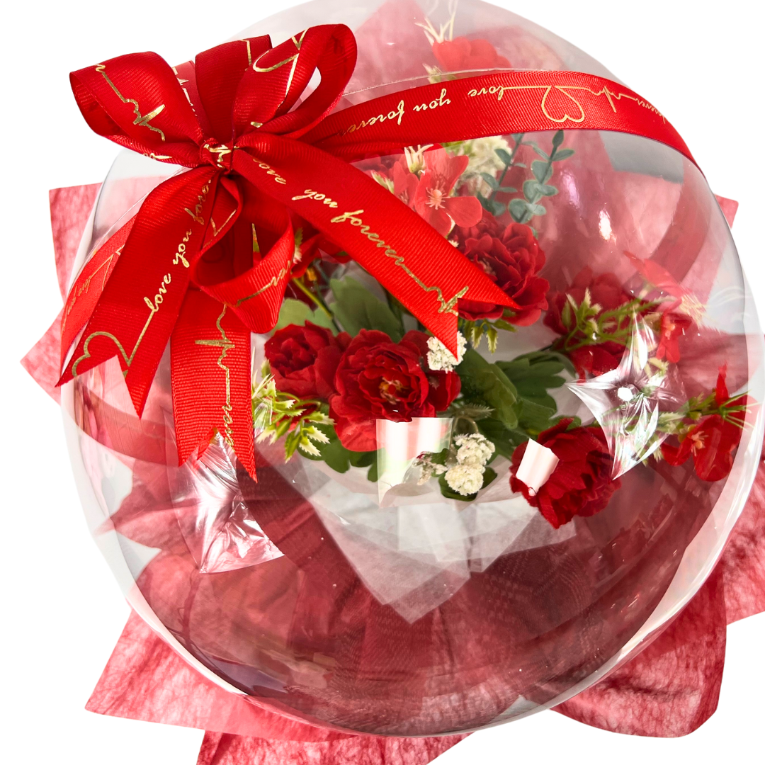 Eternal Bloom Sphere Bouquet Red  Close up