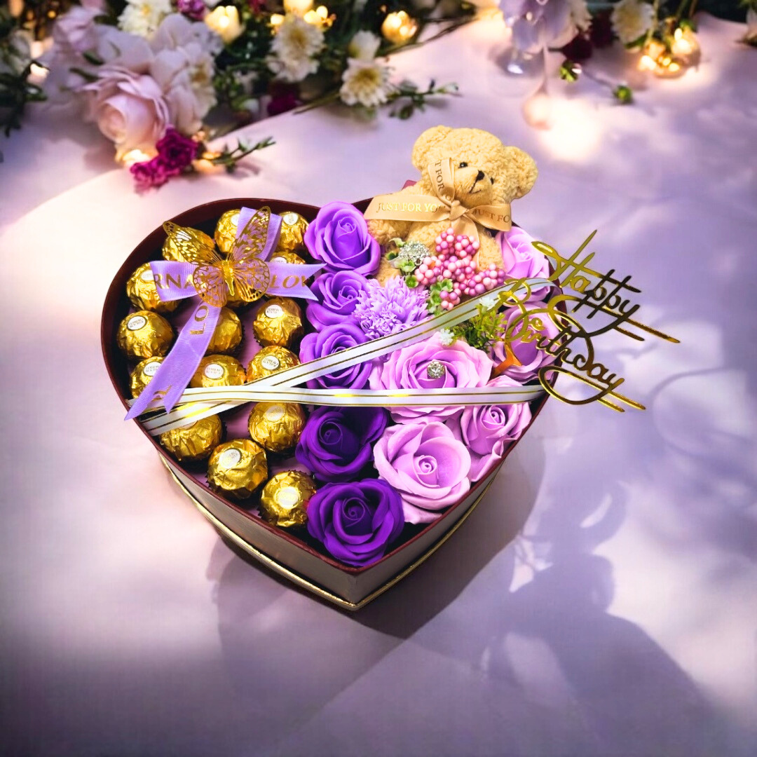 Sweet Luxurious Heart Gift Purple