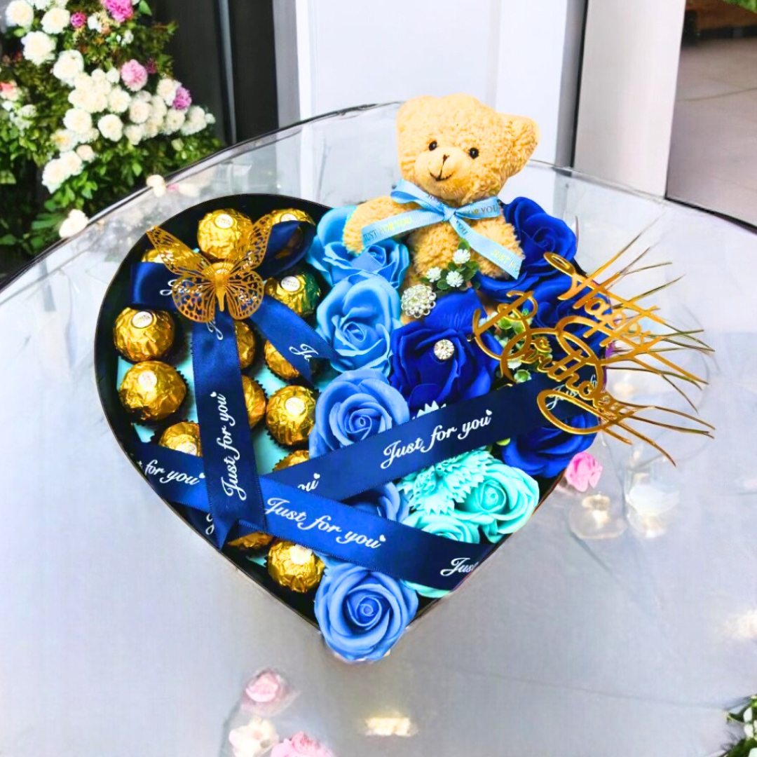 Sweet Luxurious Heart Gift Blue