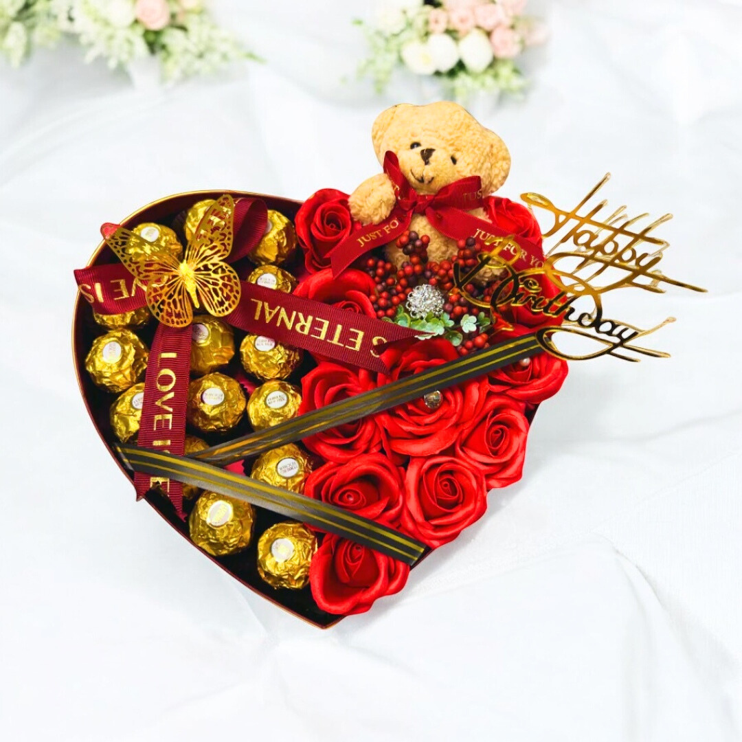 Sweet Luxurious Heart Gift Red