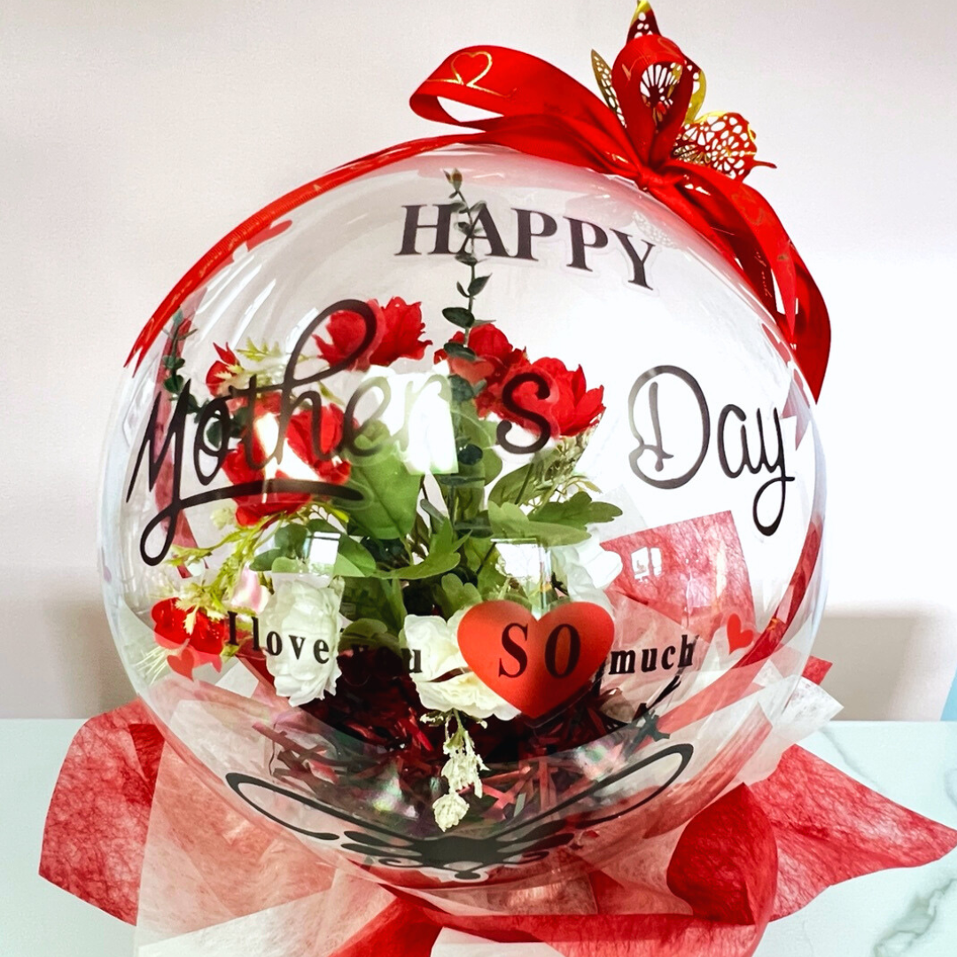 Timeless Grace Balloon Bouquet Red Closeup