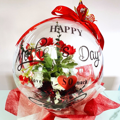 Timeless Grace Balloon Bouquet Red Closeup