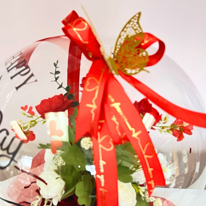 Timeless Grace Balloon Bouquet Red Closeup